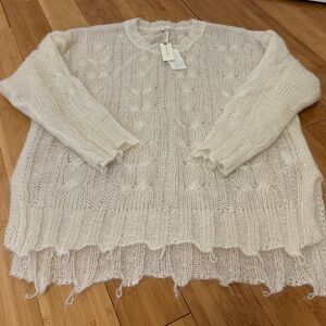 Anthropologie super soft ivory sweater